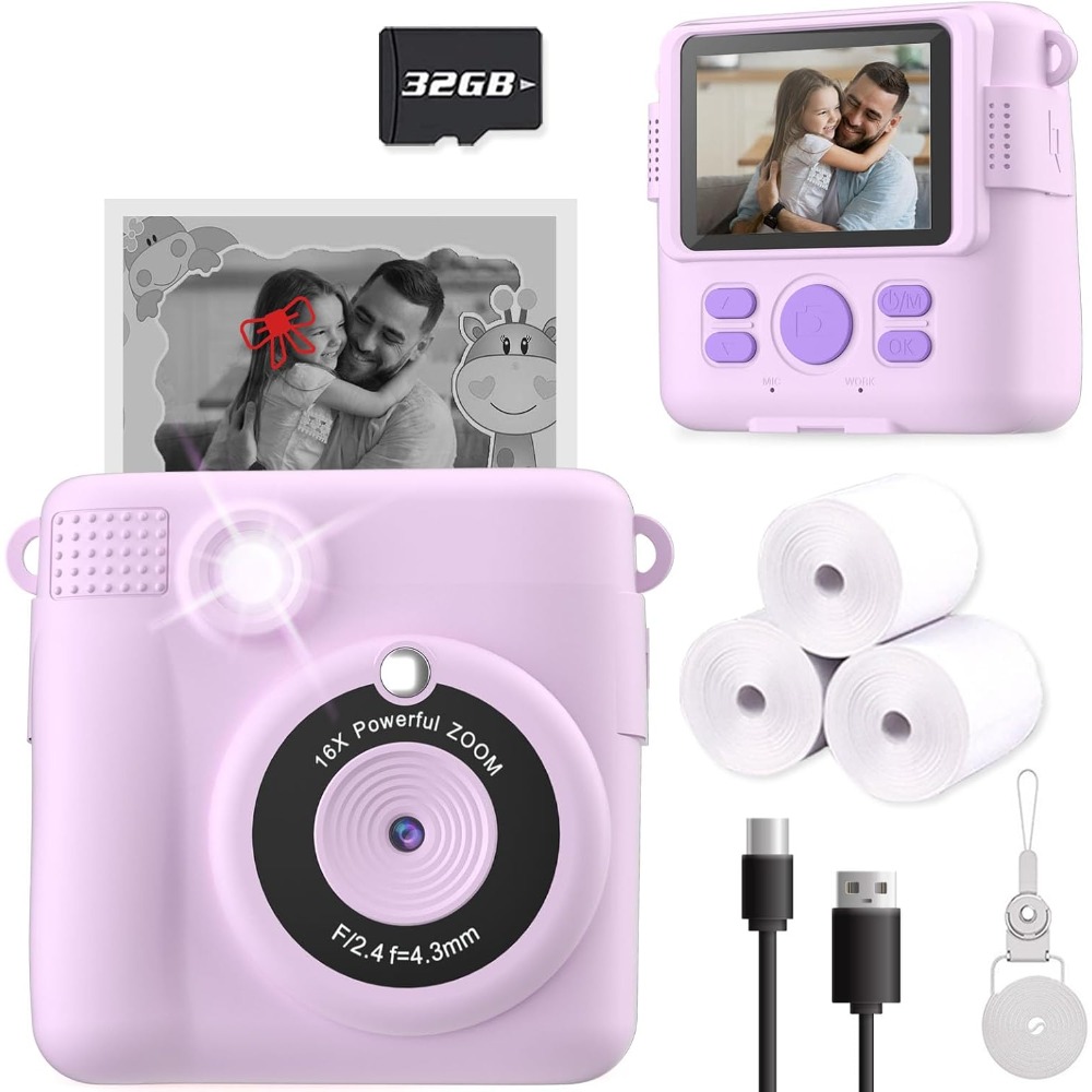 Kids Toys 3 Year Old - Instant Print Camera voor kinderen, HD