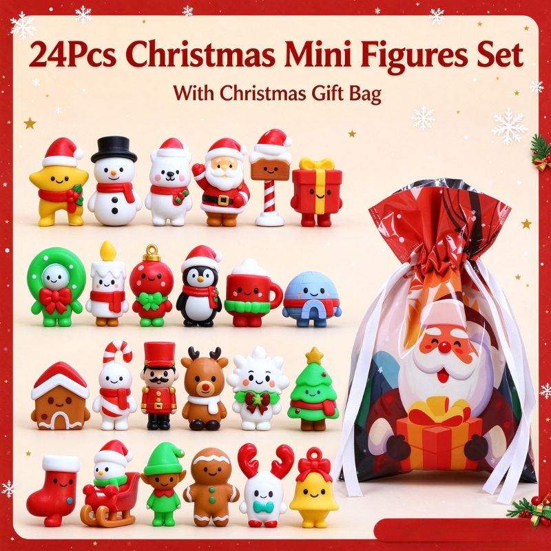 Kids Toys Xmas - Kerst Mini Figuren Blind Bag Set