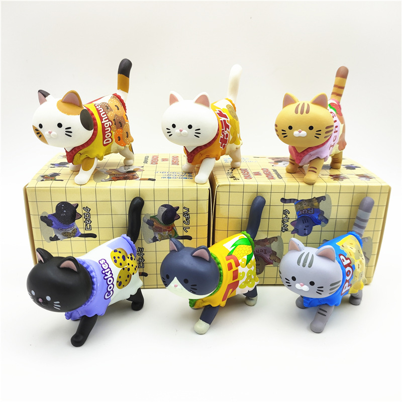 Kids Toys Xmas - Schattige kattenfiguurtjes in een verrassingsdoos, verpakt