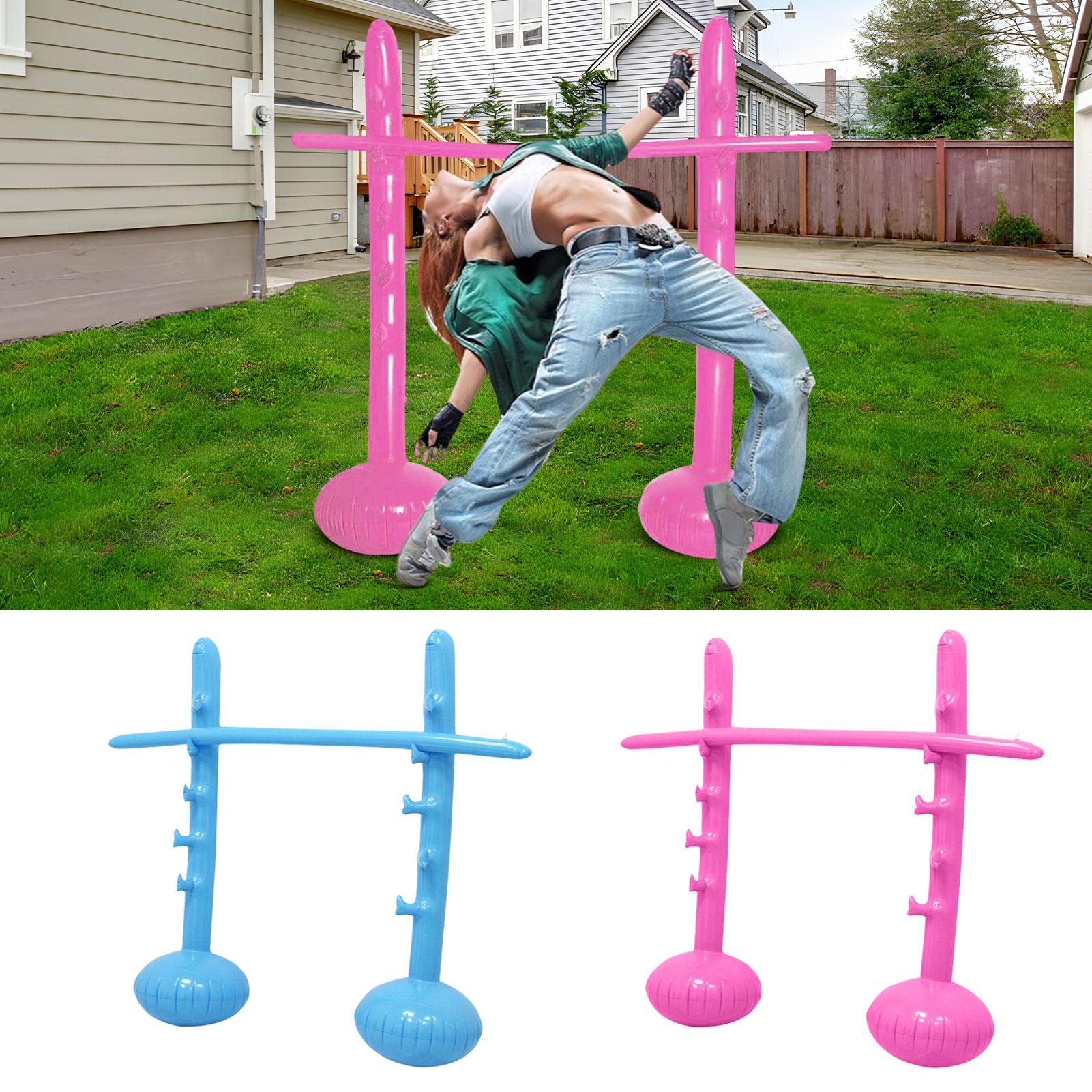 Kids Yard Toys - 130CM Opblaasbaar Limbo-spelset met 2 palen