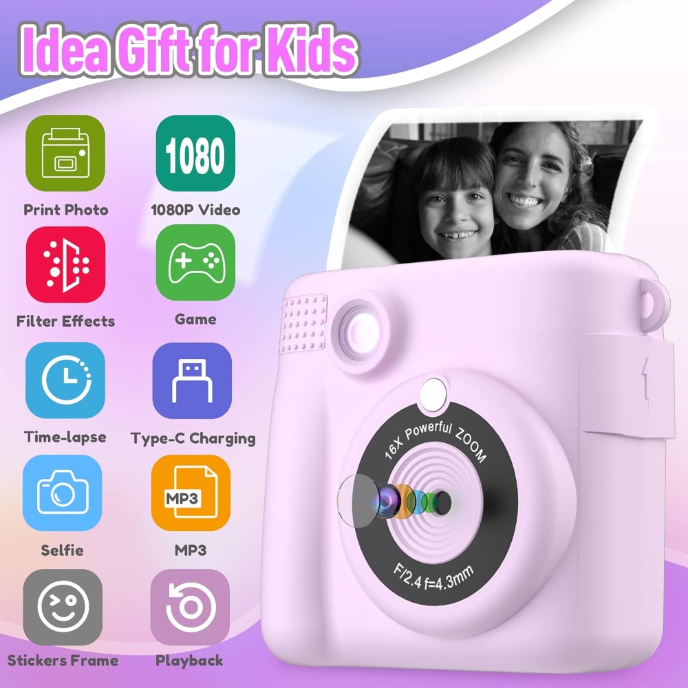 Instant Print Camera voor kind - Kids Toys 3 Year Old recensie en prijs
