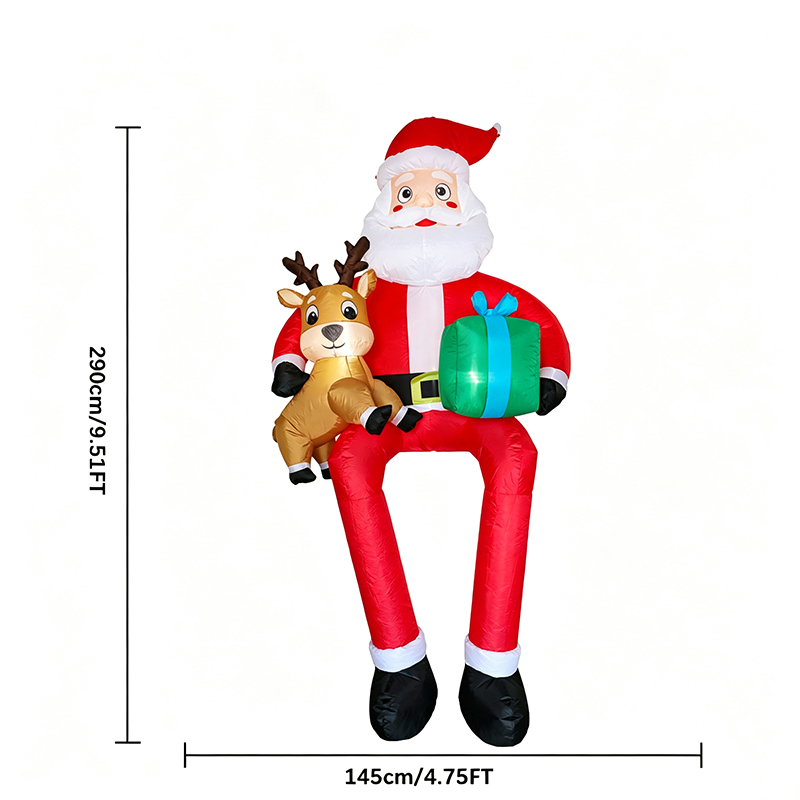 9,5ft zittende Kerstman kerstd - Kids Yard Toys recensie en prijs